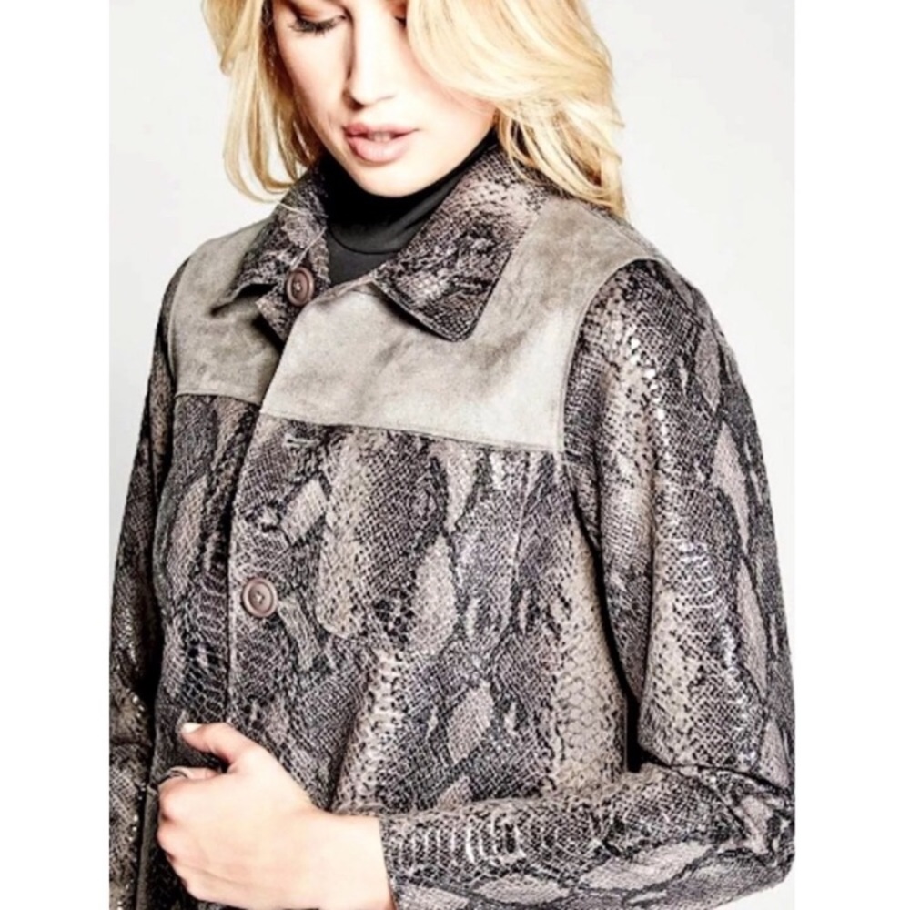 MARCIANO⚡️Luxury Python Print Reversible Jacket_S - Picture 2 of 8